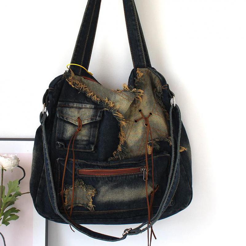 Y2k Wasteland Stray Retro  Den - Women Bags Jeans ulasan dan harga