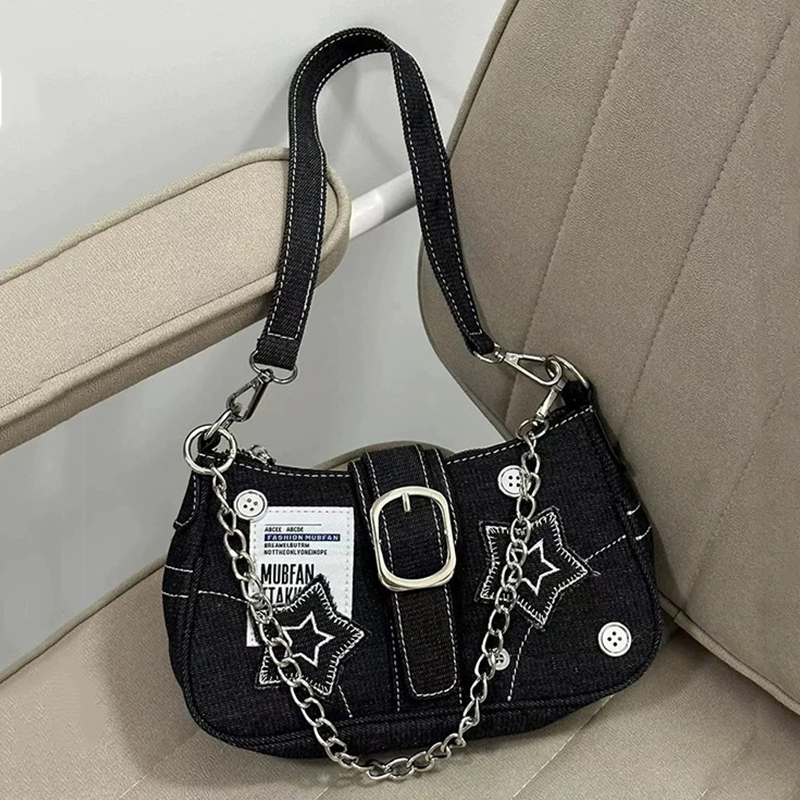 Y2k Fashion Women's Handbags S - Women Bags Jeans ulasan dan harga