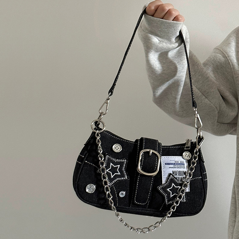Y2k Fashion Women's Handbags S - Women Bags Jeans ulasan dan harga