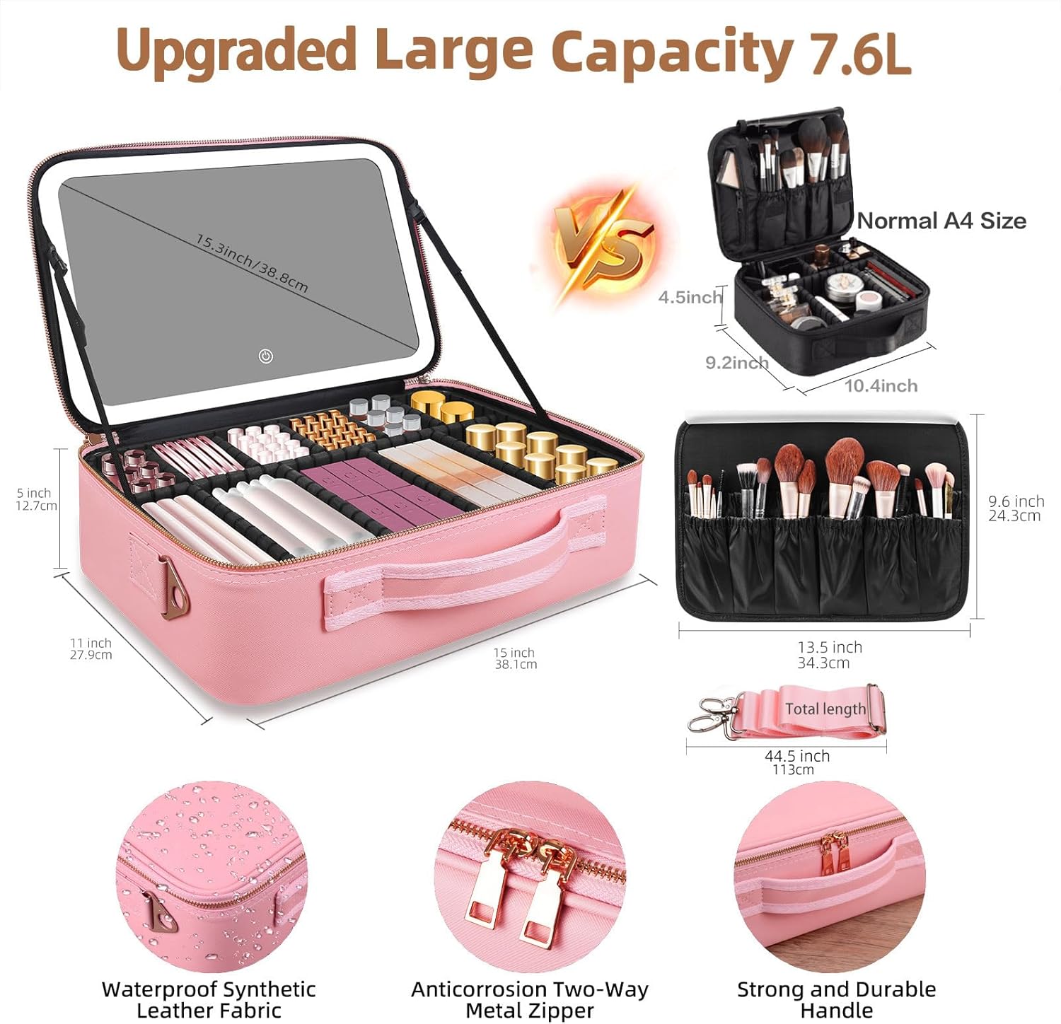 Large Capacity Makeup Bag 15'' - Women Bags Large ulasan dan harga