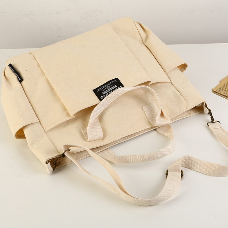 Canvas Tote Bag, Thickened Mul - Women Handheld Bags ulasan dan harga